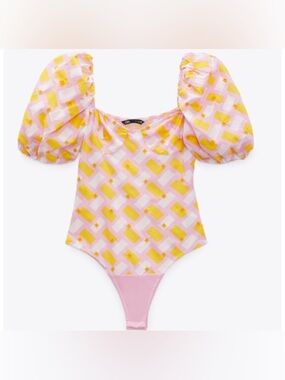 Zara puff sleeve body suit